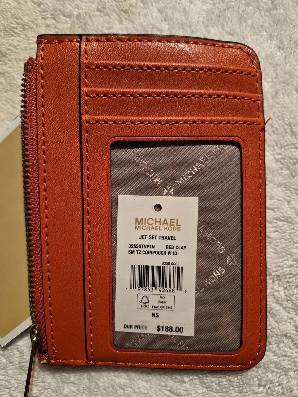 Michael Kors Red Polka Dot Key & Card Holder - Picture 3 of 3